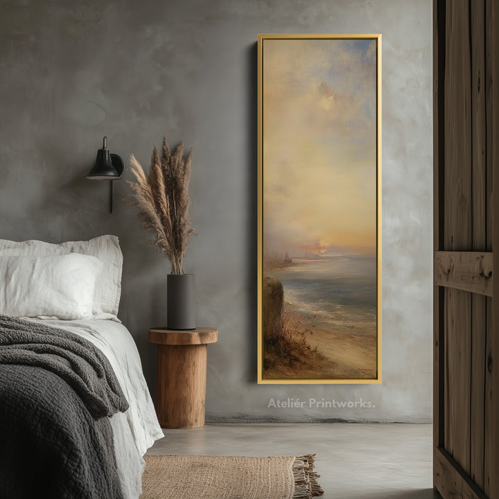Long Narrow Vertical Large Wall Decor Vintage Ocean - V0103