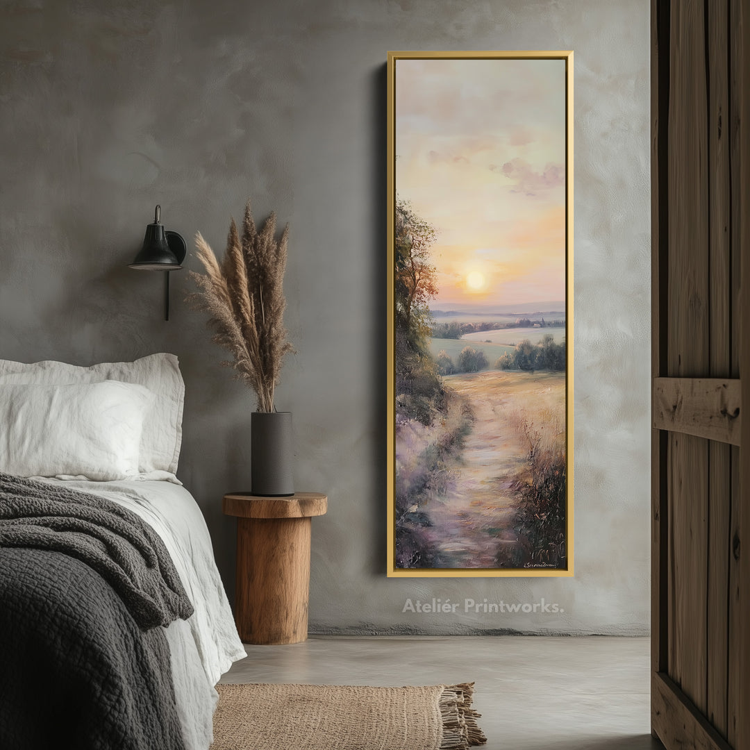 Long Narrow Vertical Large Wall Decor English Countryside - V0104