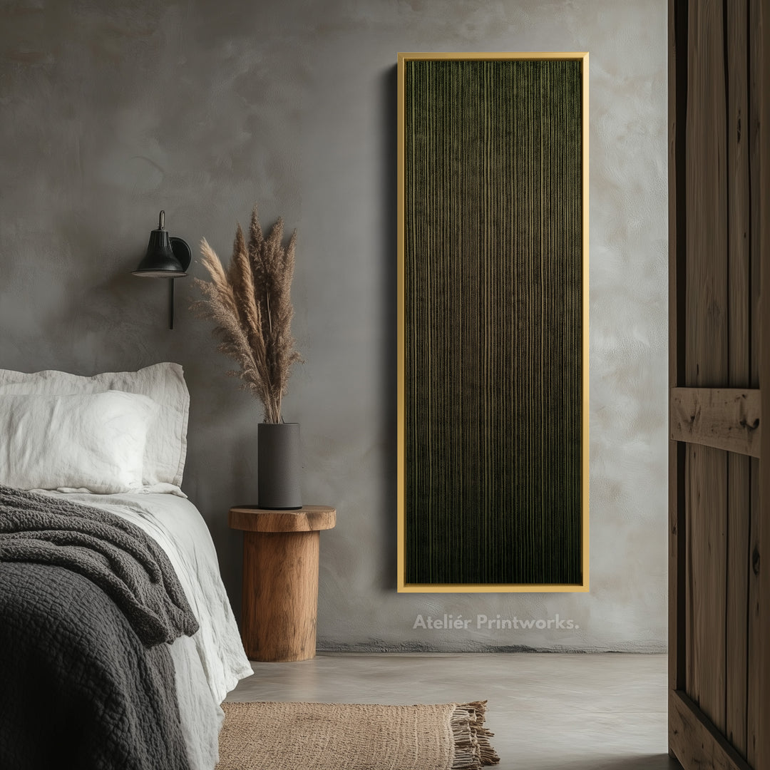 Abstract Green Long Vertical Wall Decor - V0172