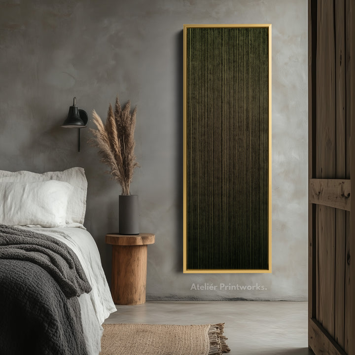 Abstract Green Long Vertical Wall Decor - V0172