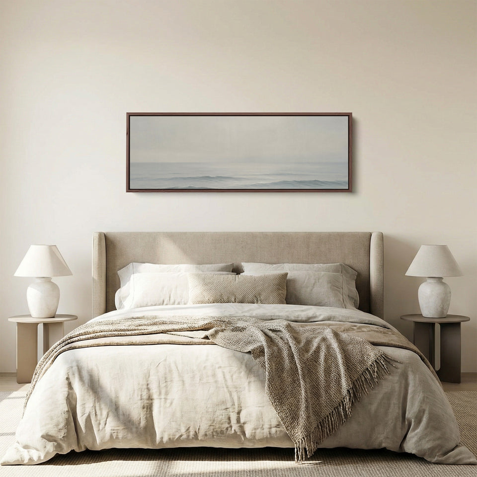 Minimal Ocean Horizon Above Soft Wall Art Statement Wall Decor Office
