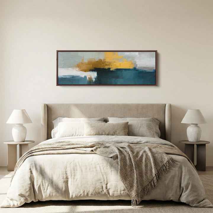 Horizontal Wall Art Abstract Colour Block Landscape For Living Room Modern Decor