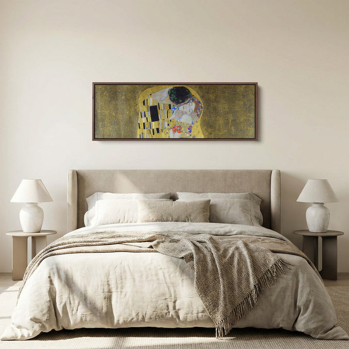 Large Horizontal Wall Art Gustav Klimt The Kiss For Office Famous Art Scene