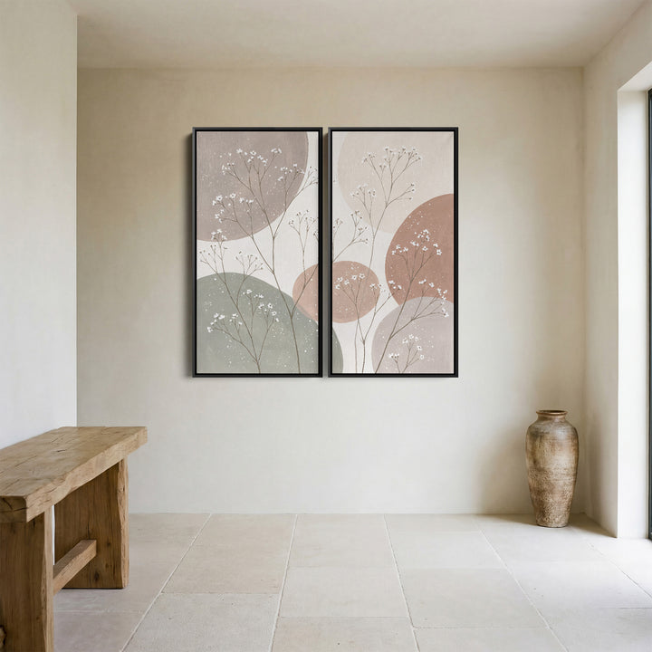 Wildflower Stems Extra Large Wall Art Set Hallway