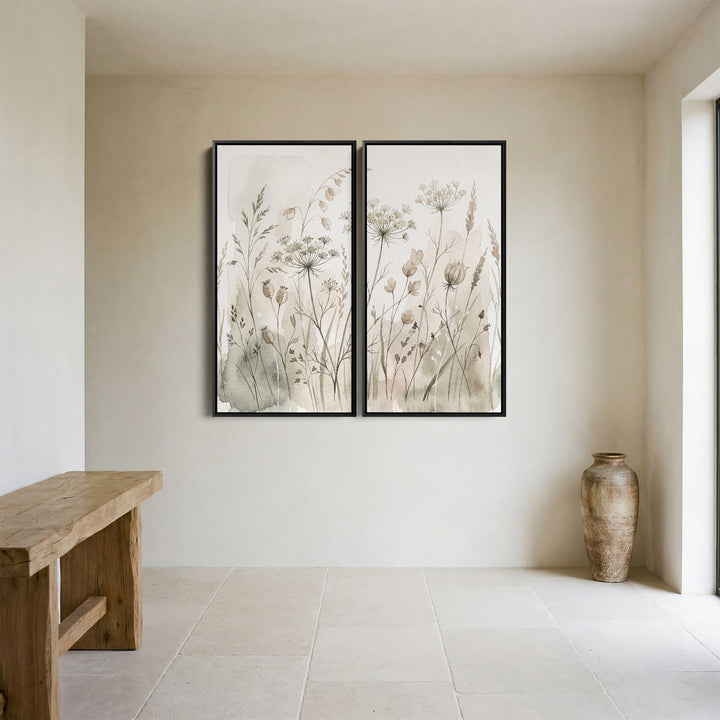 Delicate Wildflowers Set Of 2 Wall Art For Dining Room