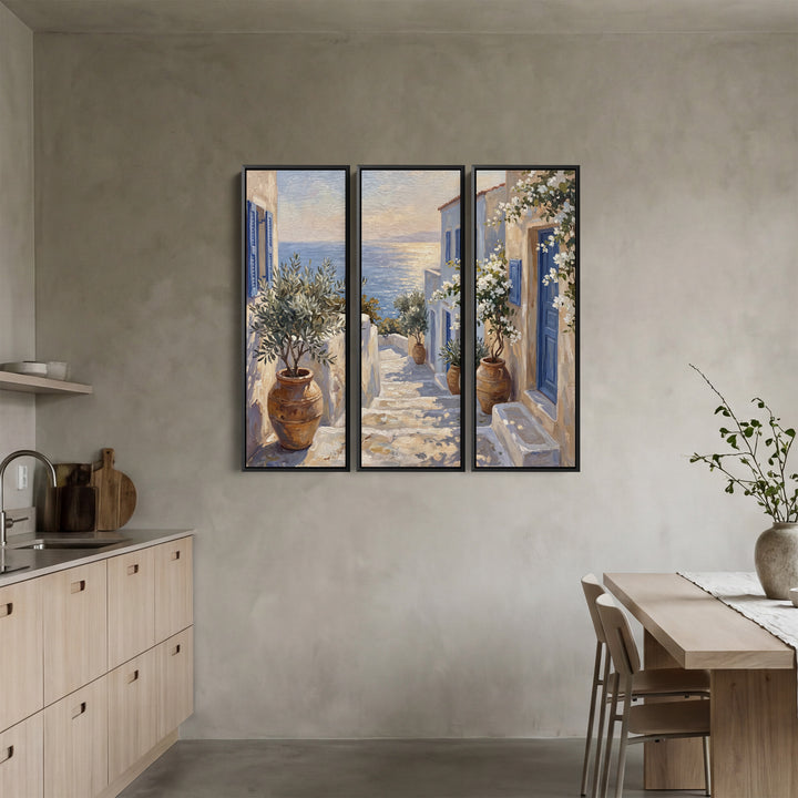Coastal Village Extra Large Wall Art Set For Living Room