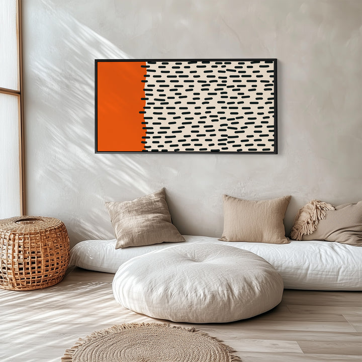 Horizontal Wall Art Abstract Dash Panel Statement Wall Decor Living Room