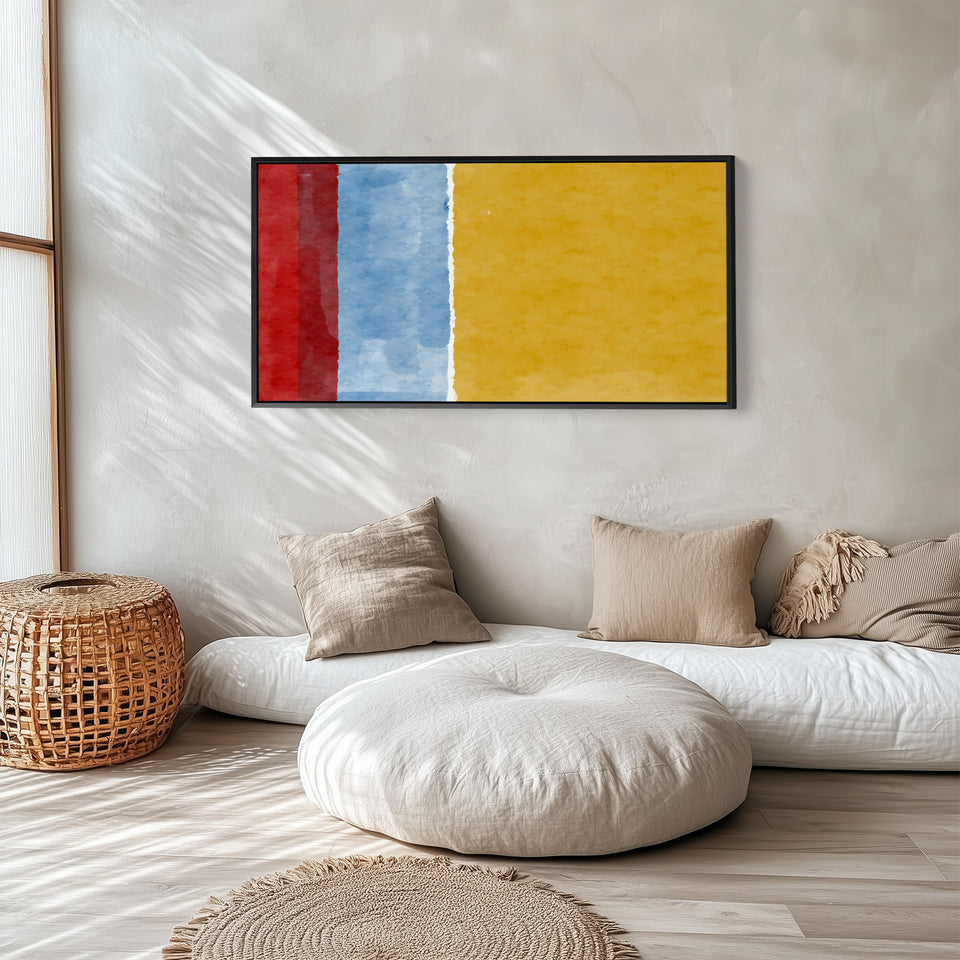 Wide Wall Art Vertical Stripe Trio Statement Wall Decor Office