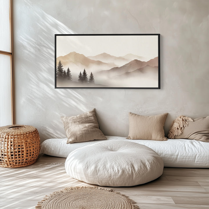 Misty Mountain Layers Large Wall Art Oversized Wall Decor For Office