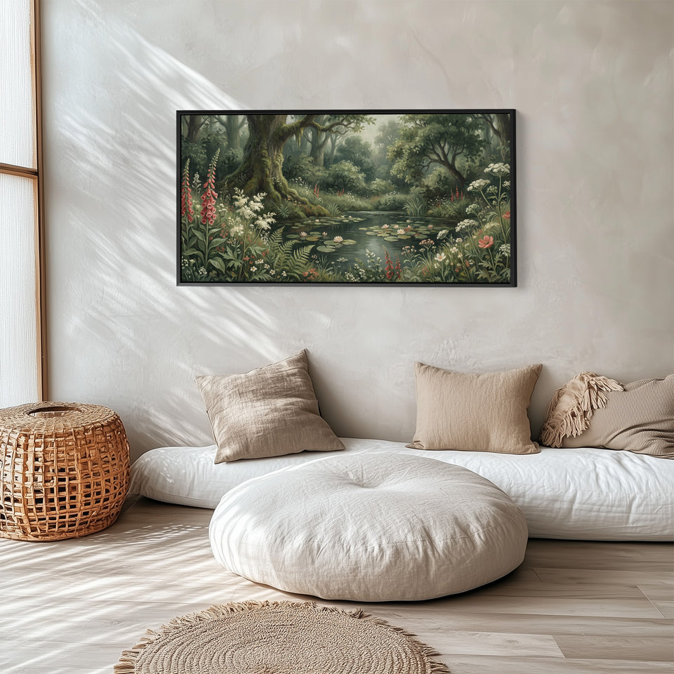 Woodland Pond Bedroom Wall Art Oversized Wall Decor For Hallway