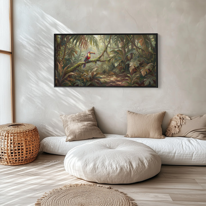 Long Wall Art Toucan In Rainforest Statement Wall Decor Office