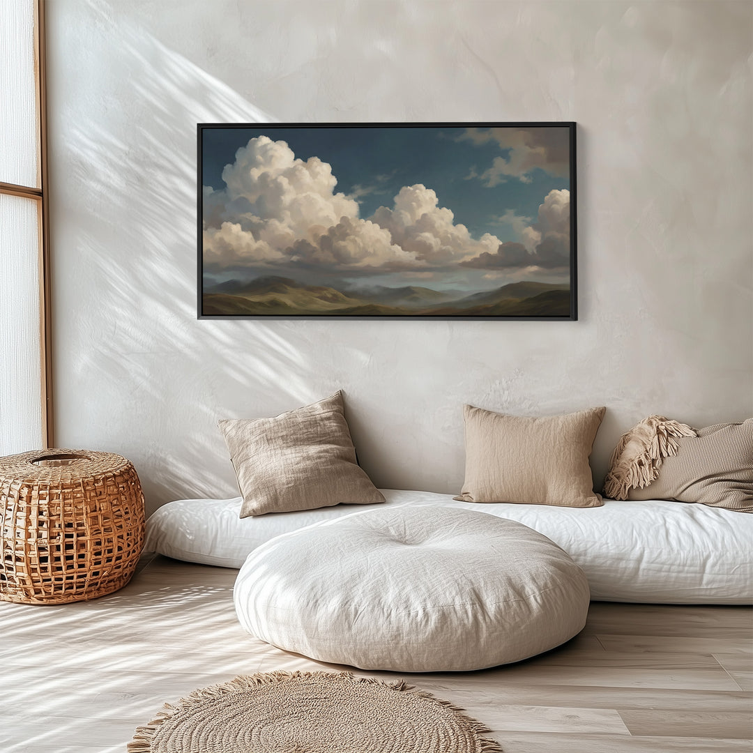 Clouds Over Hills Large Wall Art Oversized Wall Decor For Office