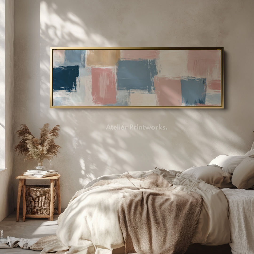 Abstract Pastel Horizontal Skinny Wall Art - H0012