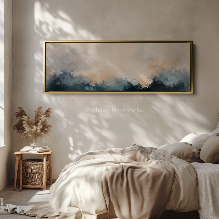 Abstract Cloud Long Narrow Horizontal Wall Art - H0024