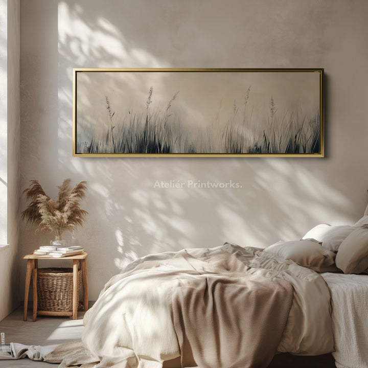 Minimalist Large Framed Canvas Long Narrow Horizontal Wall Art - H0087