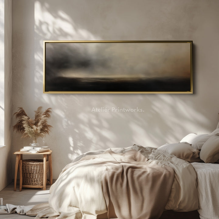 Large Horizontal Framed Canvas Wall Art Abstract Cloud - H0104