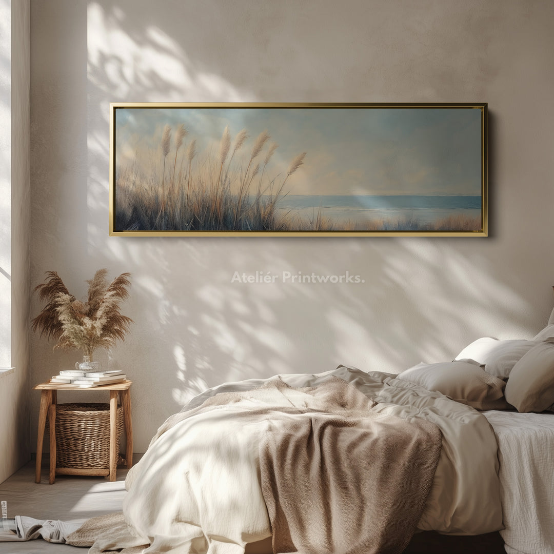 Pampas Grass Large Long Canvas Horizontal Wall Art - H0126