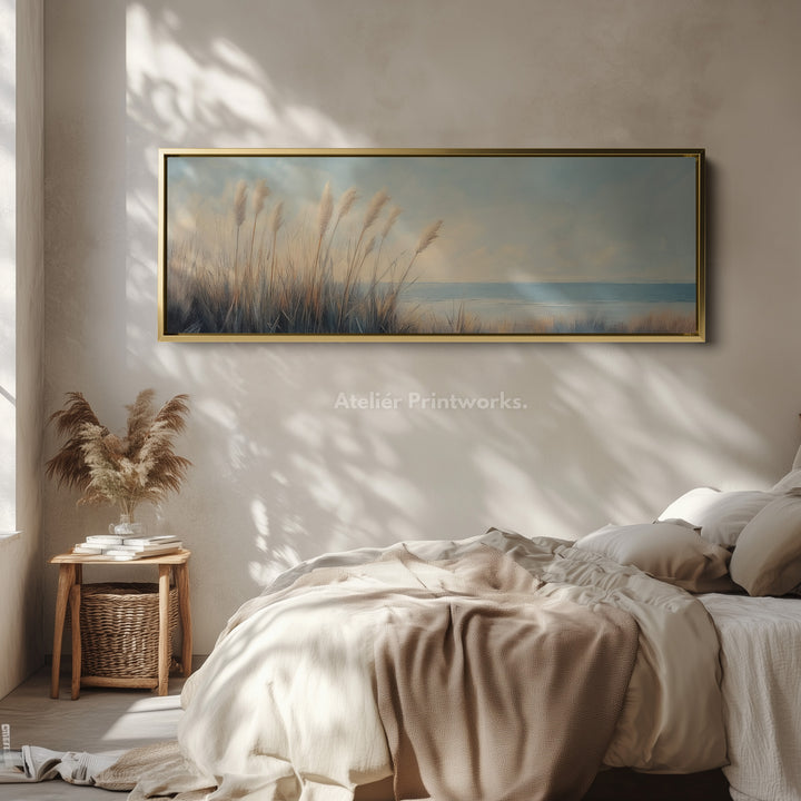 Pampas Grass Large Long Canvas Horizontal Wall Art - H0126