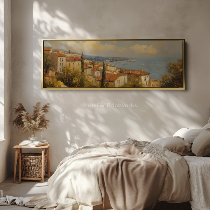 Coastal Seascape Large Long Canvas Horizontal Wall Art - H0127