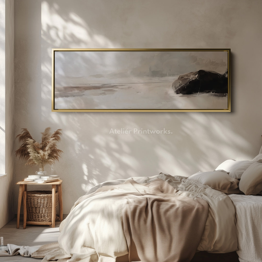 Abstract Beach Long Horizontal Wall Art Panoramic Wall Decor - H0149