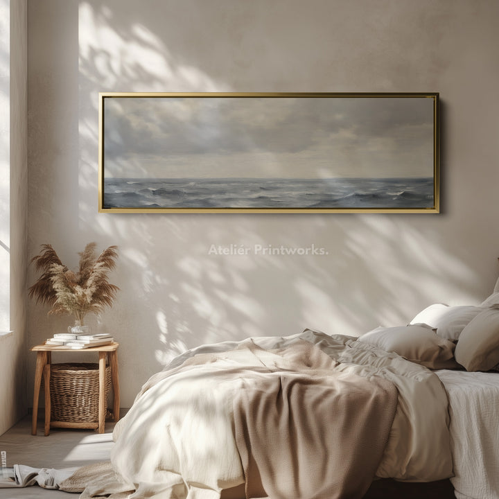 Abstract Ocean Long Horizontal Wall Art Panoramic Wall Decor - H0150