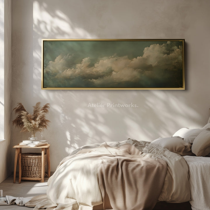Vintage Cloud Horizontal Long Narrow Wall Decor - H0170