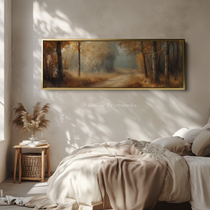 Vintage Autumn Horizontal Framed Canvas Wall Decor - V0178