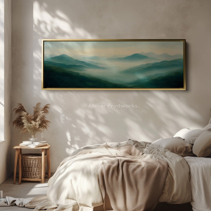Vintage Mountains Long Narrow Horizontal Wall Art - H02014