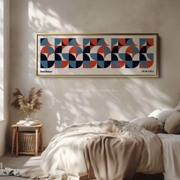 Long Framed Living Room Wall Art Modern Bauhaus - Atelier Printworks