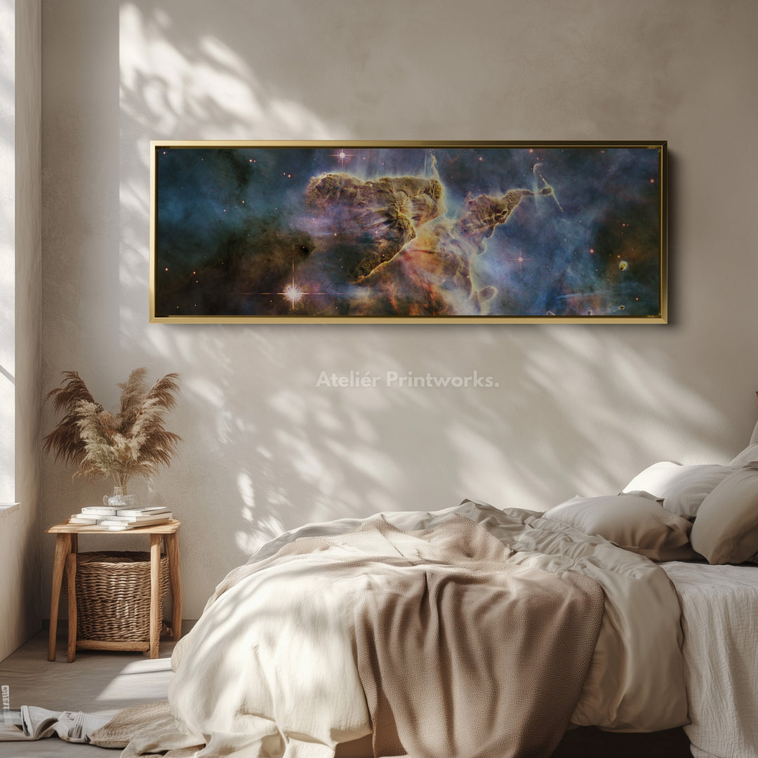 Hubble Nebula Space Photograph Large Framed Narrow Wall Art - H0381