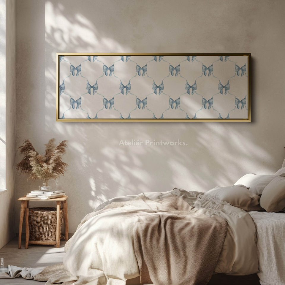 Blue Bows Panoramic Wall Decor - Atelier Printworks