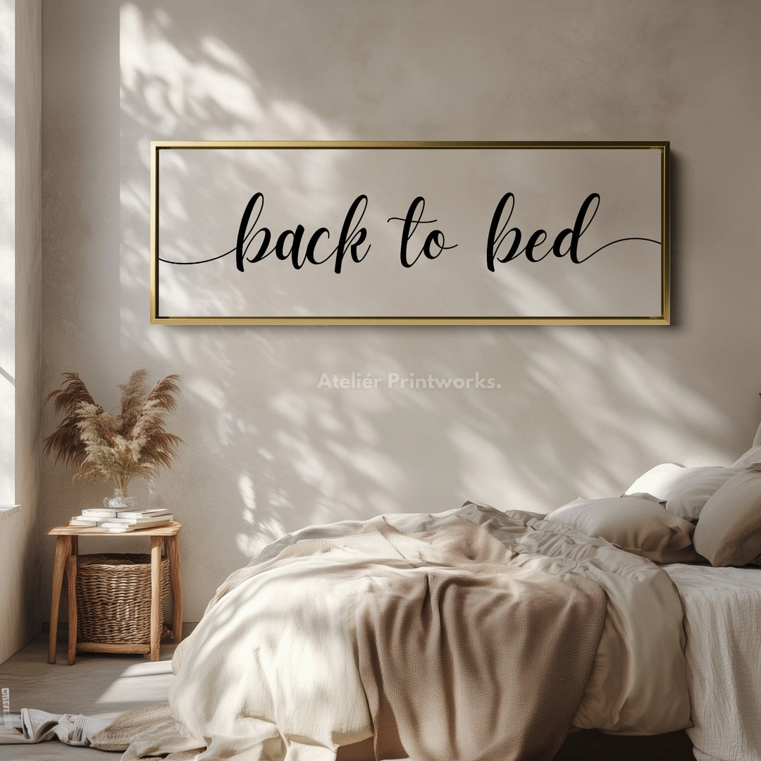 Above Bed Narrow Panoramic Wall Art 'Back to bed' - H0307