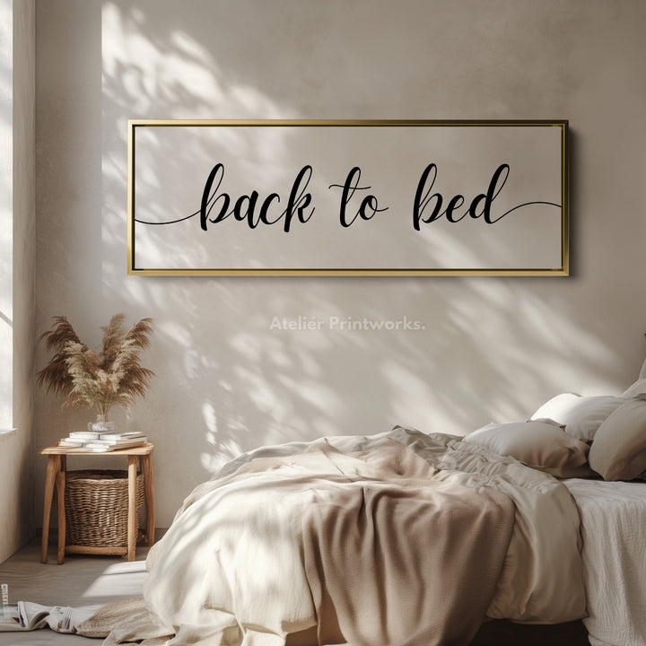 Above Bed Narrow Panoramic Wall Art 'Back to bed' - H0307