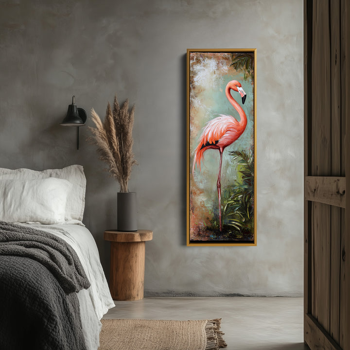 Pink Flamingo Tall Vertical Wall Decor - V0234