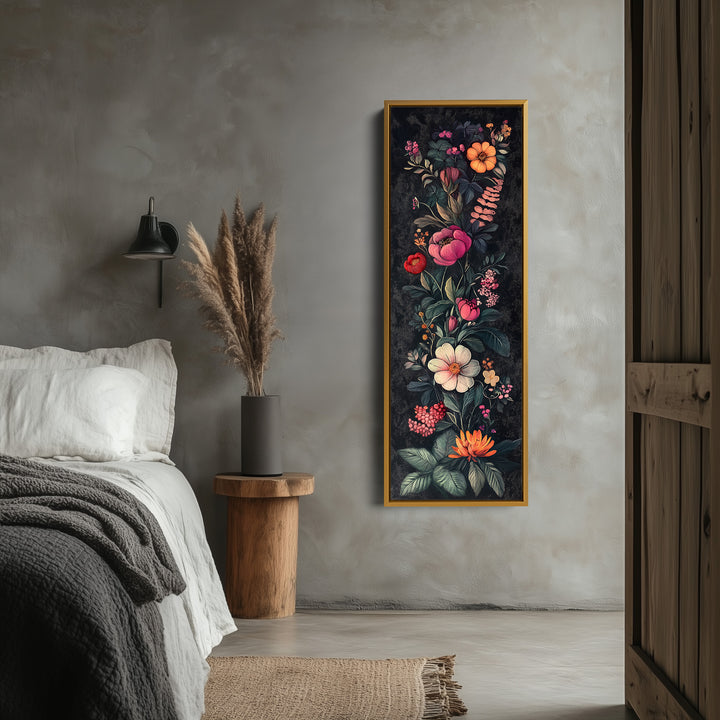 Floral Watercolor Vertical Long Wall Decor - V0254