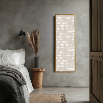 Minimalist Vertical Bedroom Wall Art Beige - Atelier Printworks
