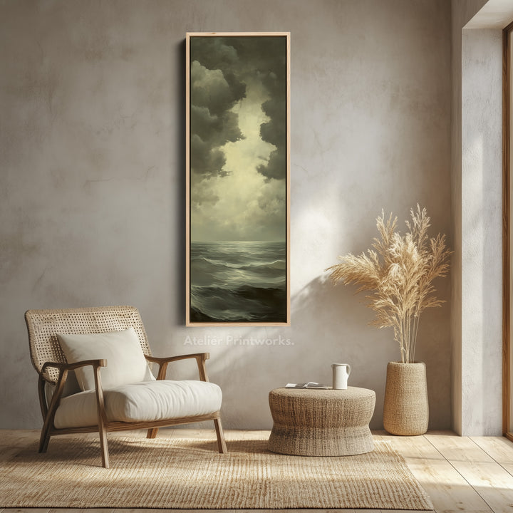 Vintage Sea Painting - Vertical Wall Art - V0001