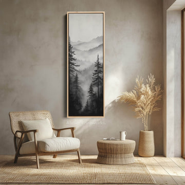 Neutral Forest Long Vertical Wall Art - Atelier Printworks