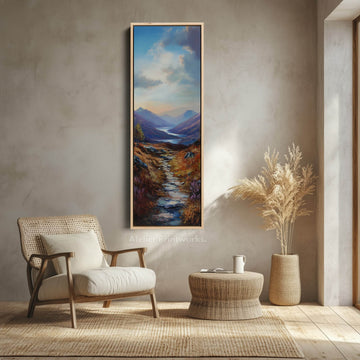 Mountain Painting Tall Narrow Vertical Artwork - Atelier Printworks
