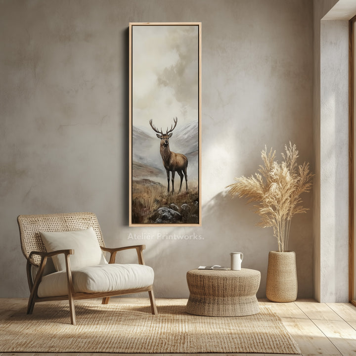 Stag Canvas Tall Narrow Skinny Artwork - V0018