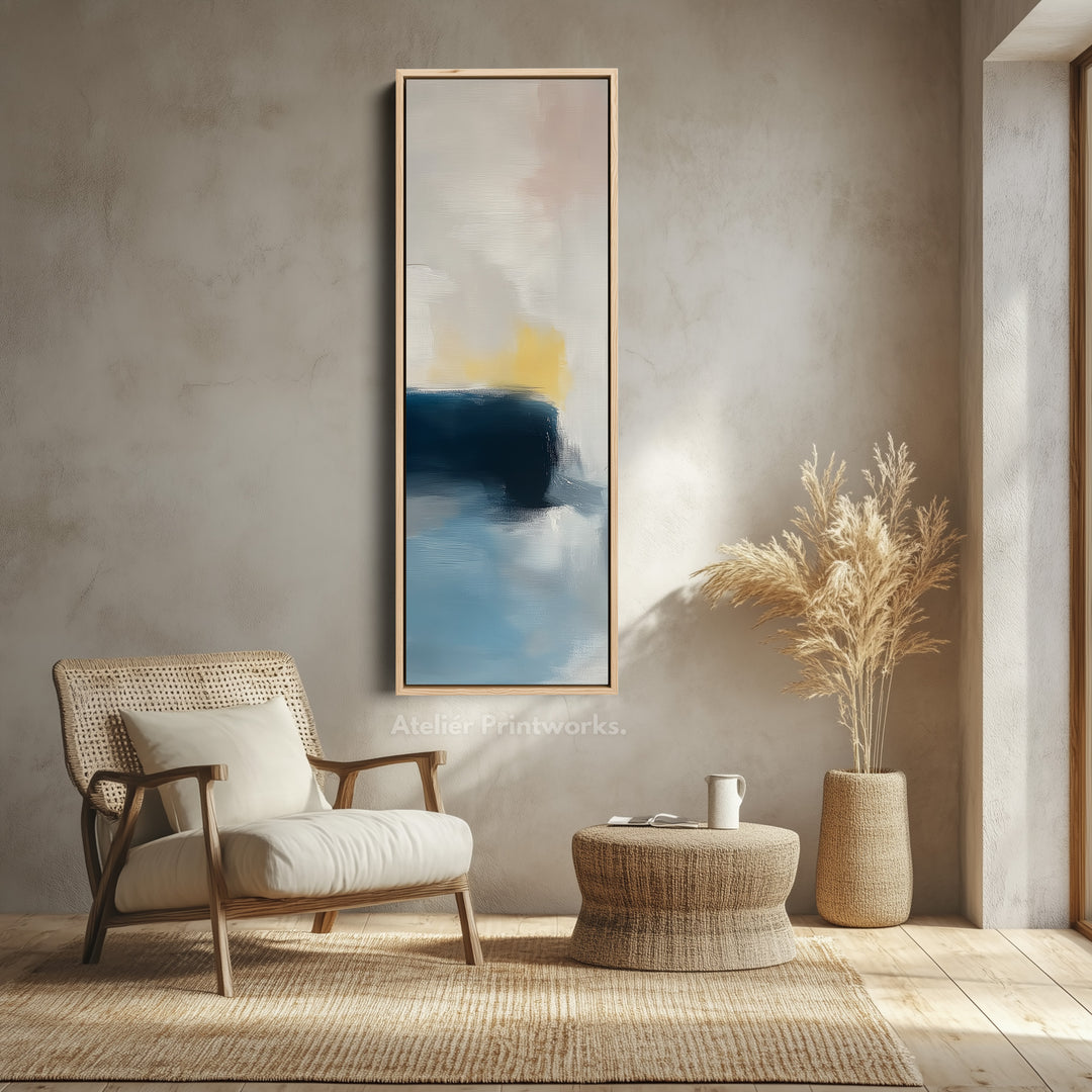 Tall Narrow Vertical Pastel Abstract Wall Art - V0026