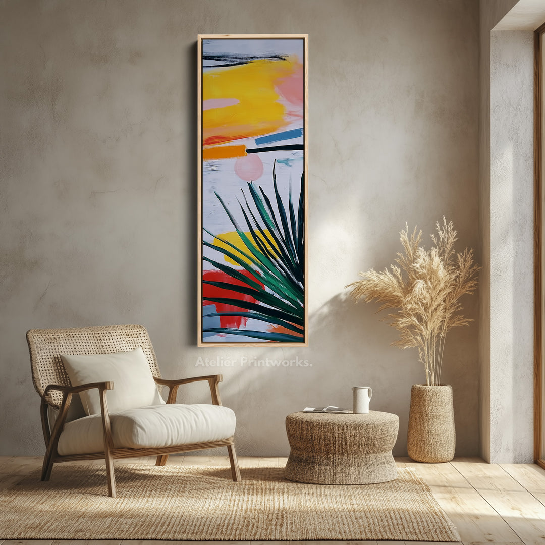 Vertical Wall Art Abstract Sunset - V0028