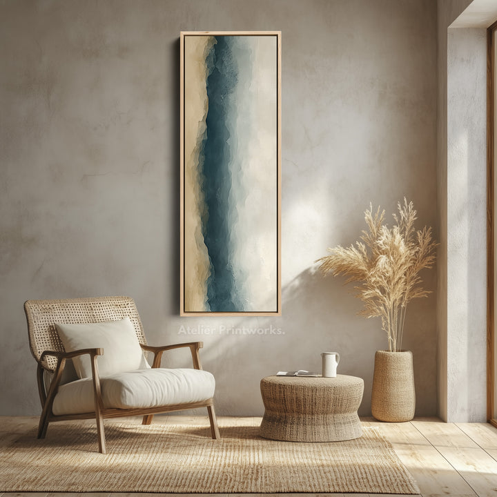 Tall Slim Vertical Long Abstract Canvas Wall Decor - V0044