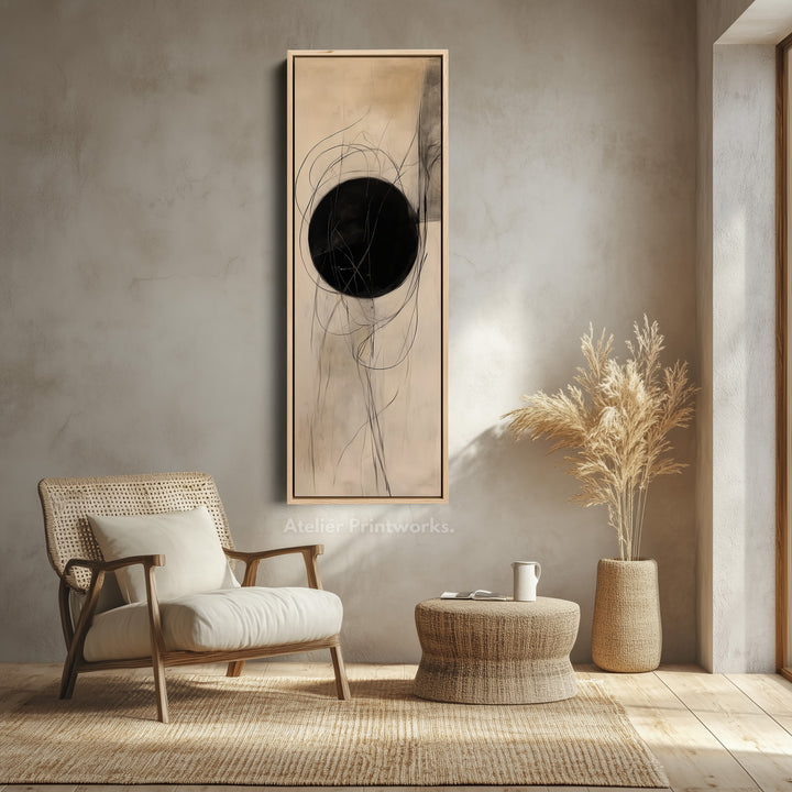 Minimalist Abstract Vertical Thin Large Wall Art Canvas - V0065