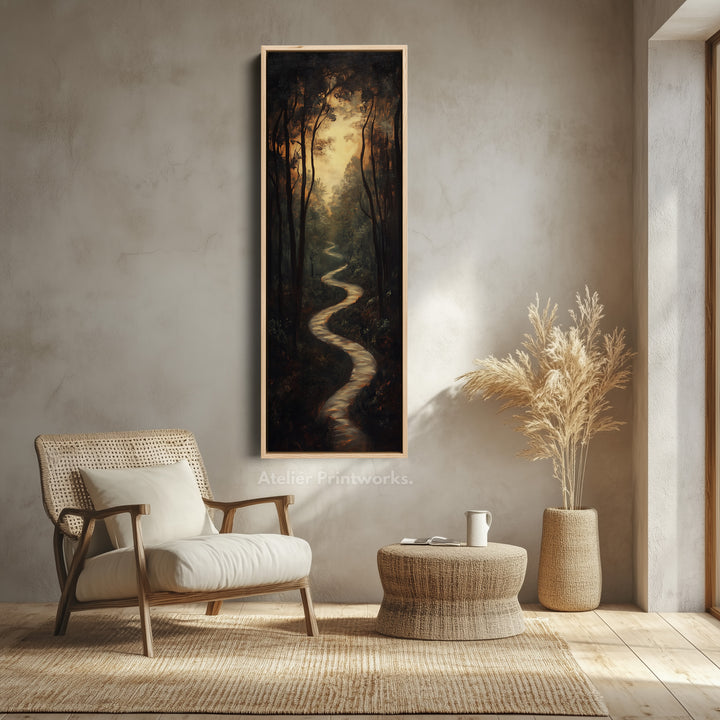 Forest Path Large Vertical Canvas Wall Decor - V0072