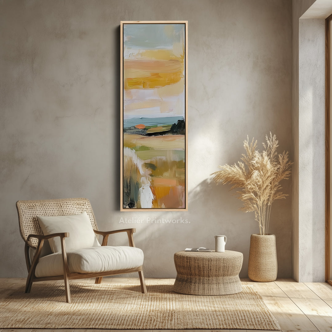 Abstract Landscape Big Framed Picture Vertical Wall Art - V0073