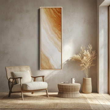 Minimalist Large Painting Vertical Long Wall Art Large Canvas Decor - Atelier Printworks