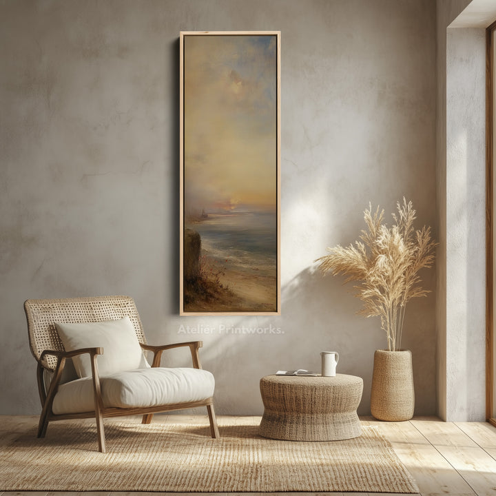 Long Narrow Vertical Large Wall Decor Vintage Ocean - V0103