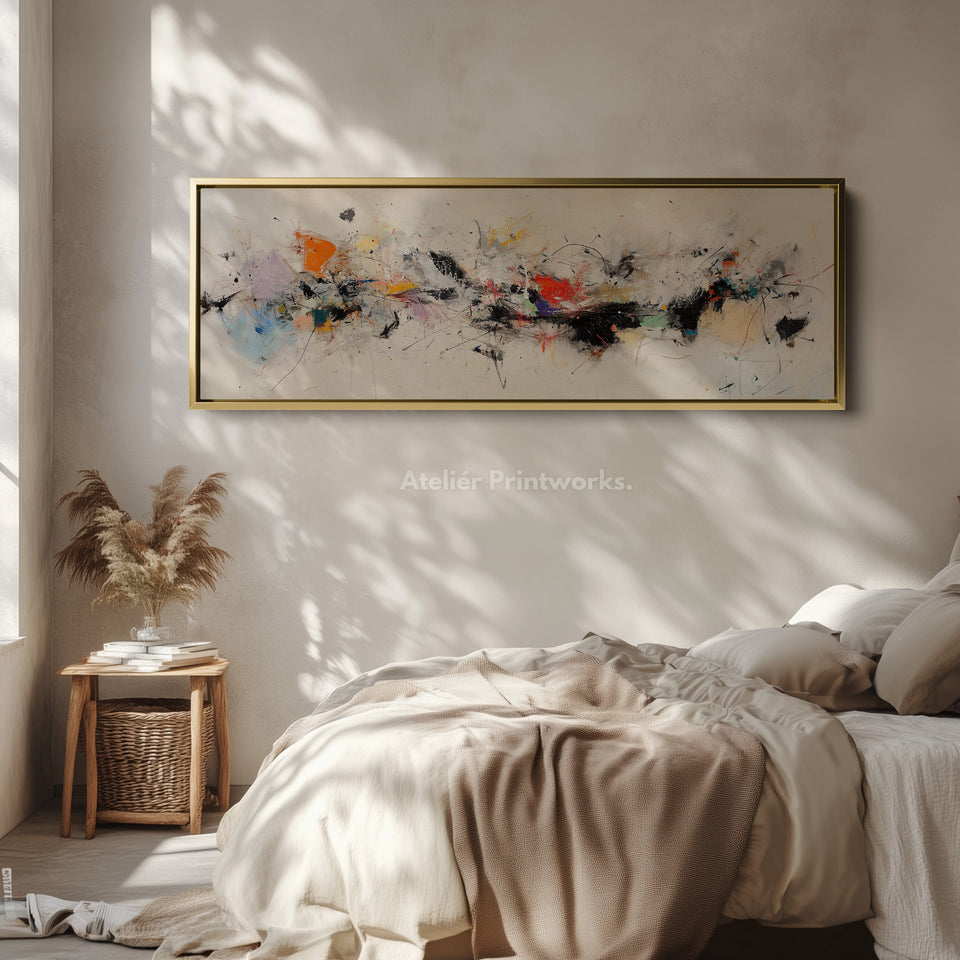 Abstract Expressionist Horizontal Long Wall Art