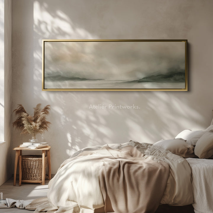 Aquarel Landschap Grote Panoramische Canvas Muurdecoratie